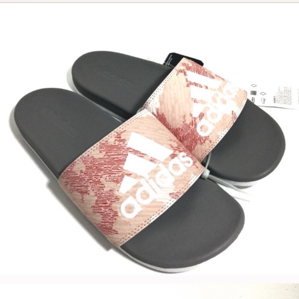 Adidas pink slides